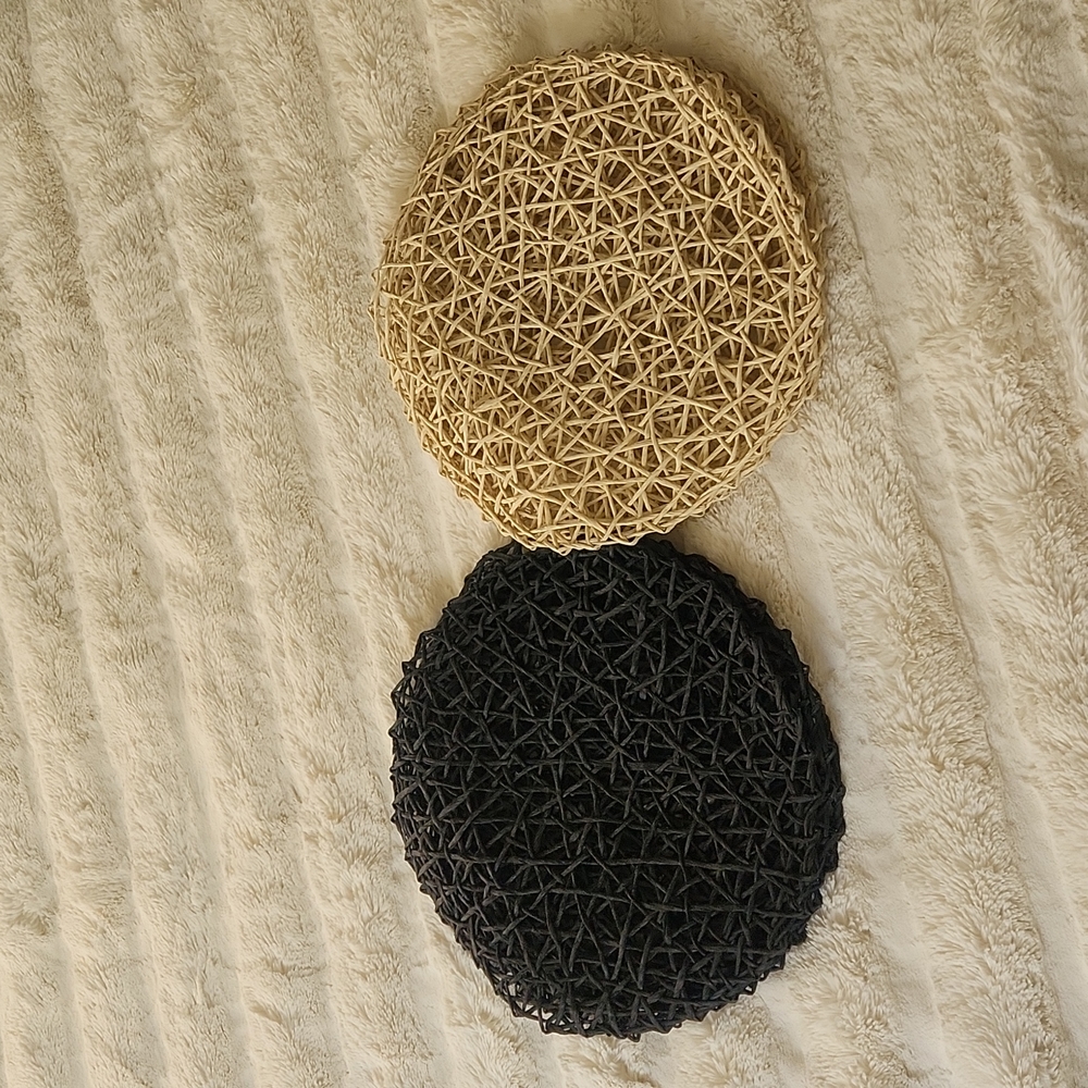 Hobby Lobby black and beige placemets